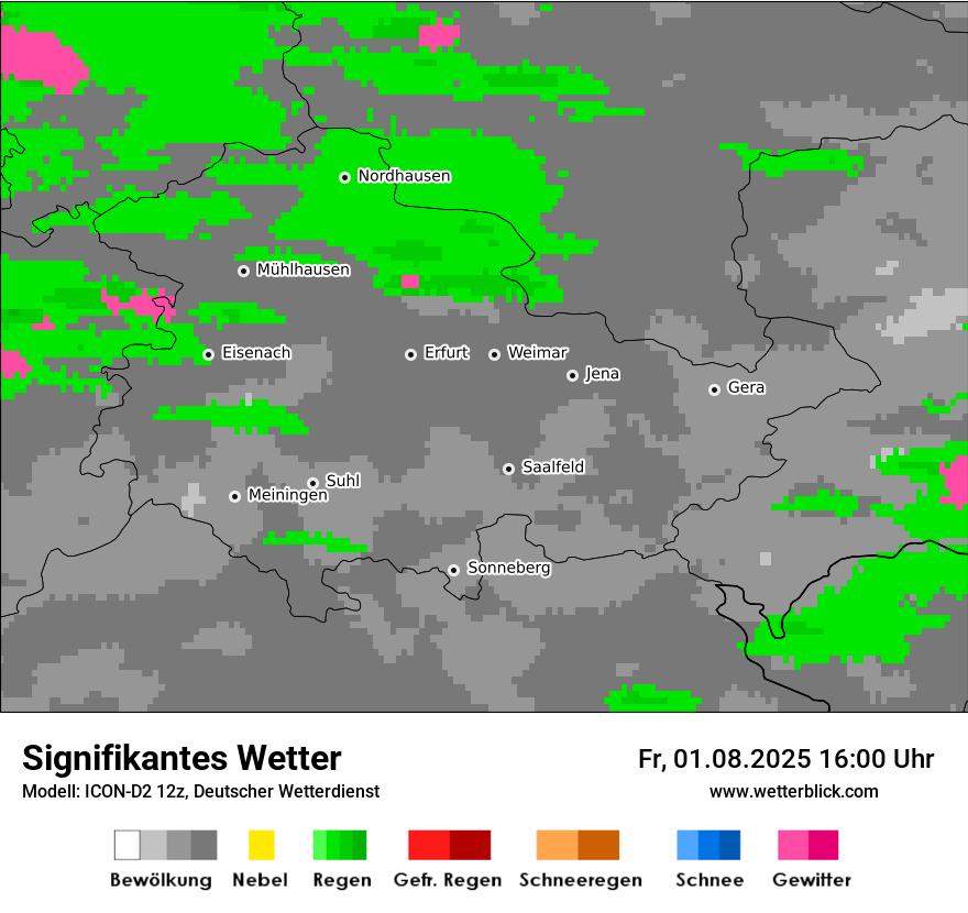 Modellkarten Signifikantes Wetter
