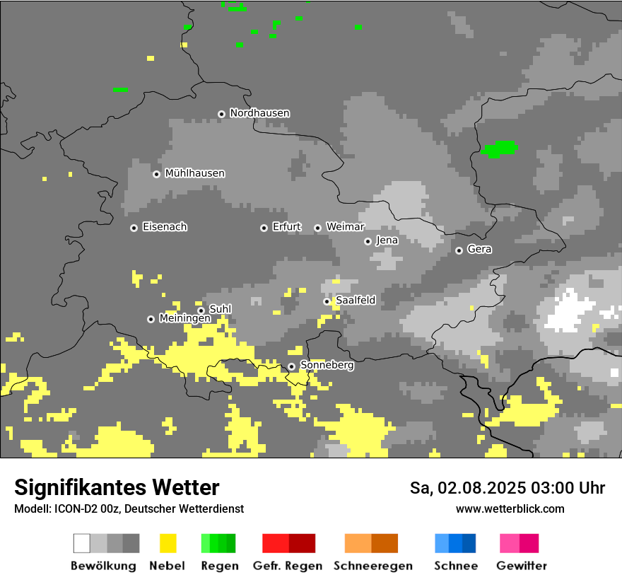 Modellkarten Signifikantes Wetter
