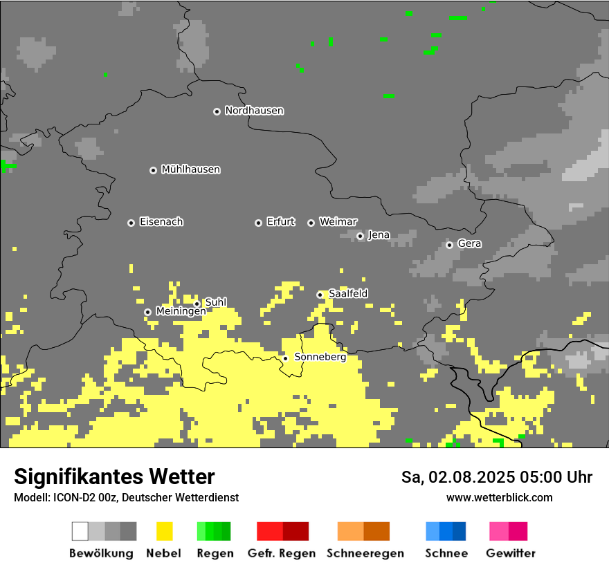 Modellkarten Signifikantes Wetter