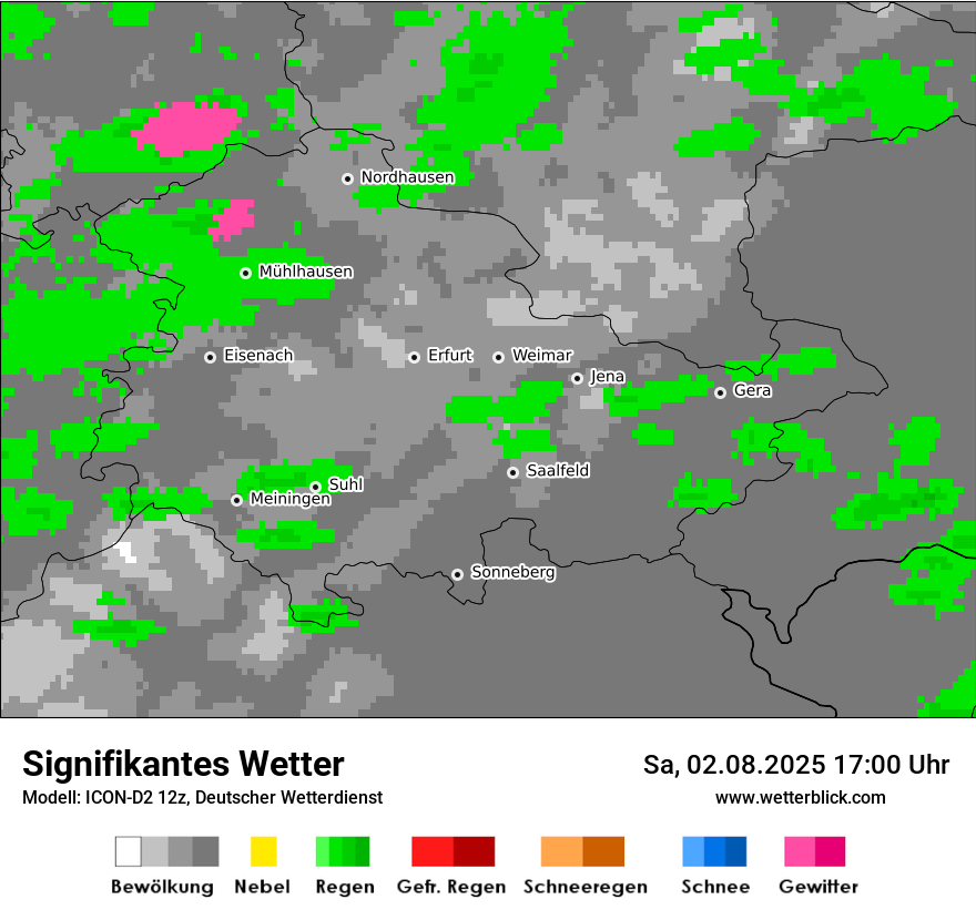 Modellkarten Signifikantes Wetter