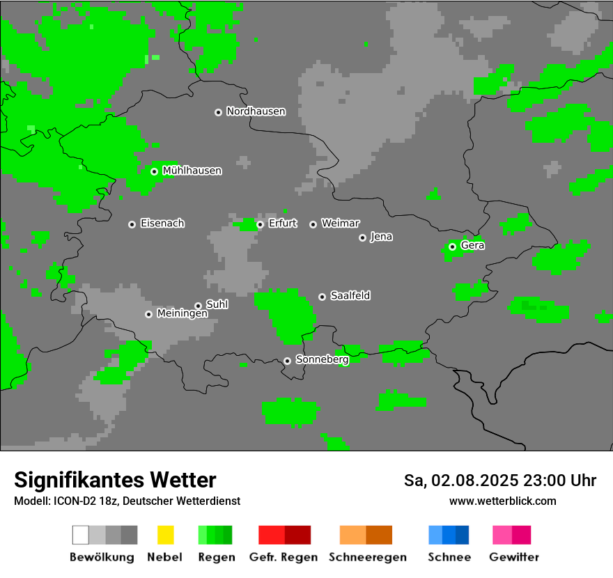 Modellkarten Signifikantes Wetter
