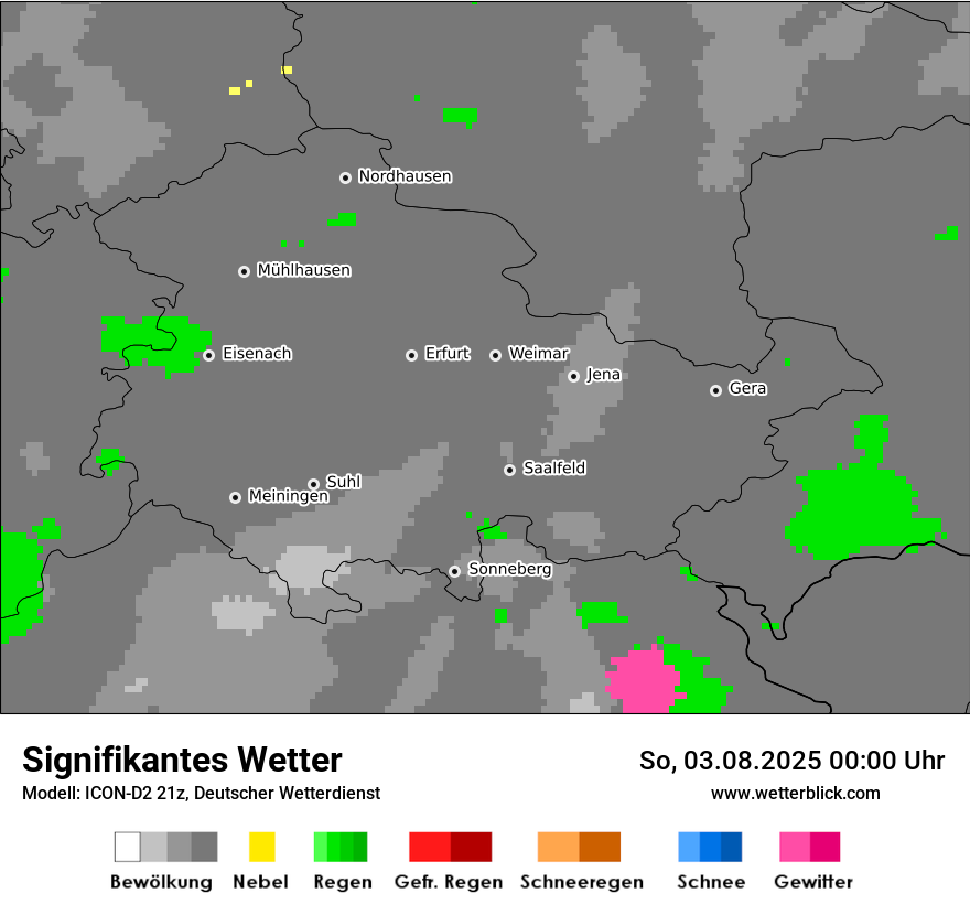 Modellkarten Signifikantes Wetter