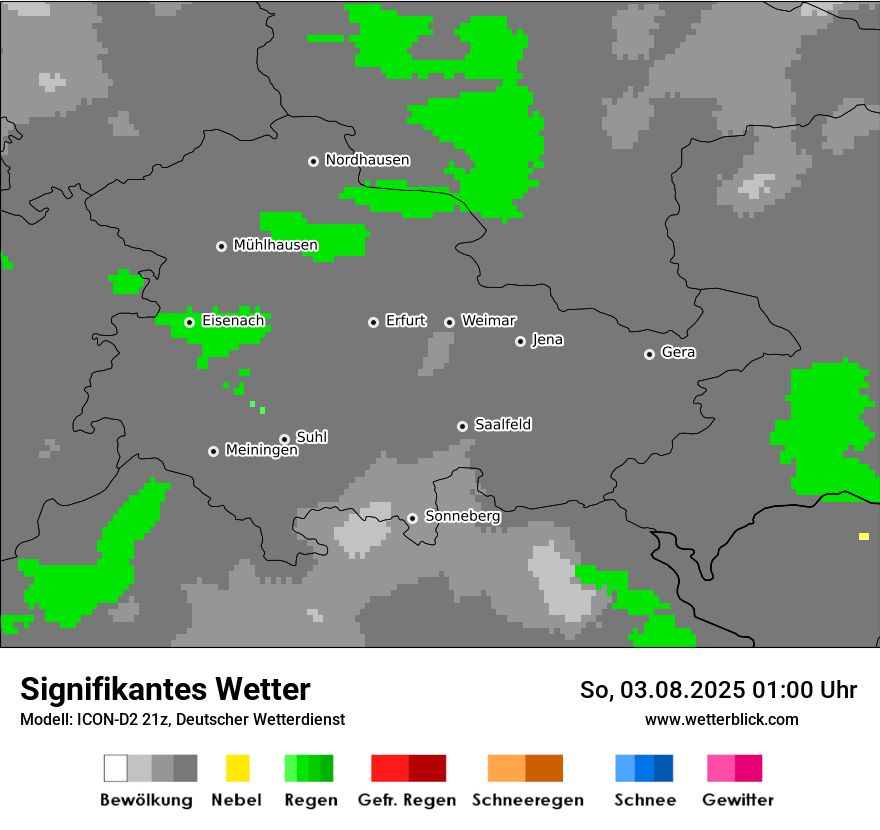 Modellkarten Signifikantes Wetter