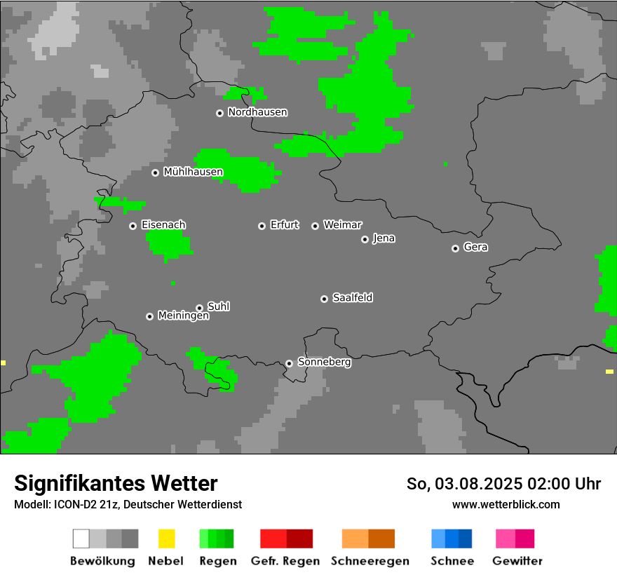 Modellkarten Signifikantes Wetter
