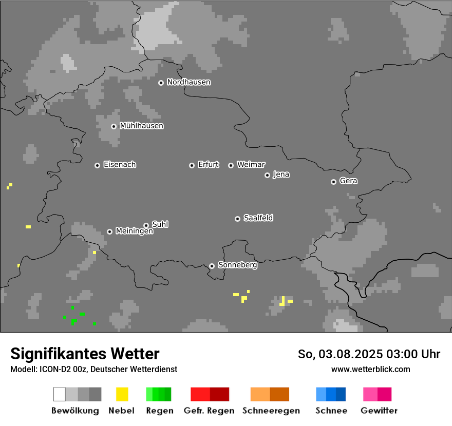 Modellkarten Signifikantes Wetter