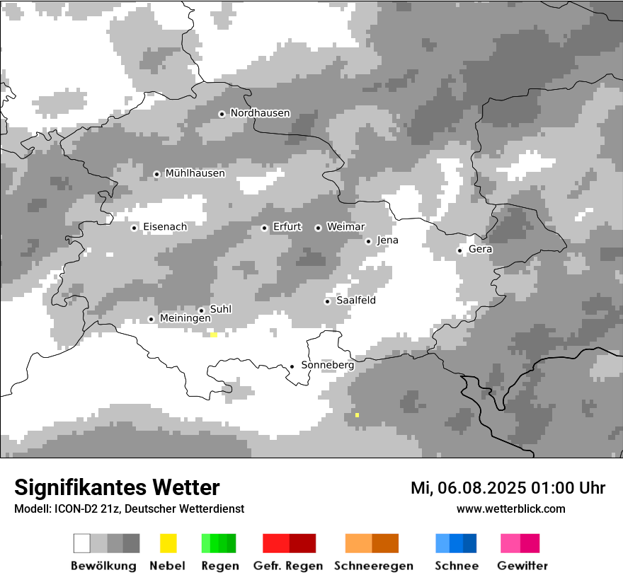 Modellkarten Signifikantes Wetter
