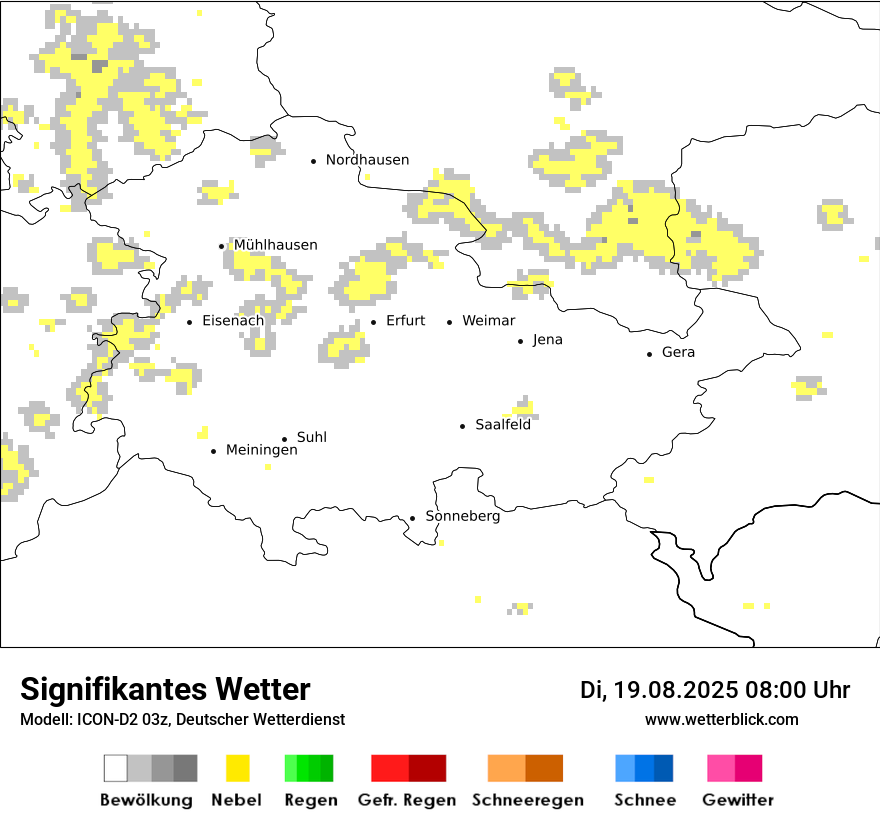 Modellkarten Signifikantes Wetter