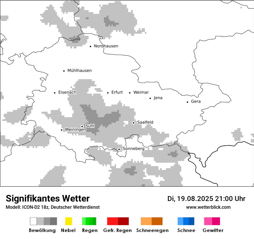 Modellkarten Signifikantes Wetter