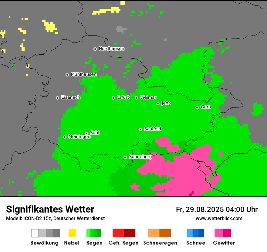Modellkarten Signifikantes Wetter